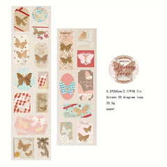 European Style Retro Butterfly Rows Washi Tape 20 Patterns DIY Decorative