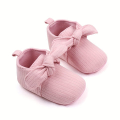 Girl's Slip On Walking Shoes With Bowknot