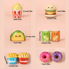 Fast Food Squeeze Toys Set - Kids Party Gift - Burger Donut Pizza - 10-20pcs