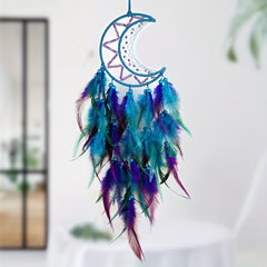 Moon Dream Catcher Hanging Decoration Woven Feather Wall Decoration