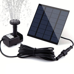 Solar Bird Bath Fountain Pump 1.5W with Solar Panel & 6 Nozzles