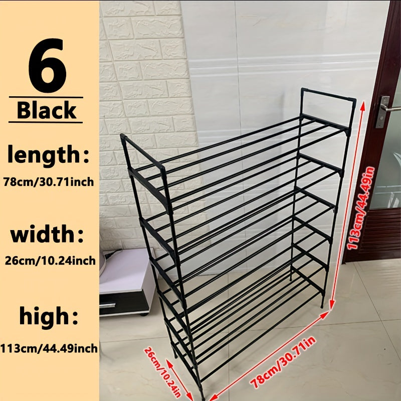 1pc Layer Shoe Rack Shoe Organizer Iron Shoe Storage Shelf for Narrow Spaces