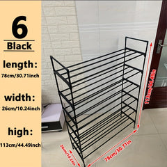 1pc Layer Shoe Rack Shoe Organizer Iron Shoe Storage Shelf for Narrow Spaces