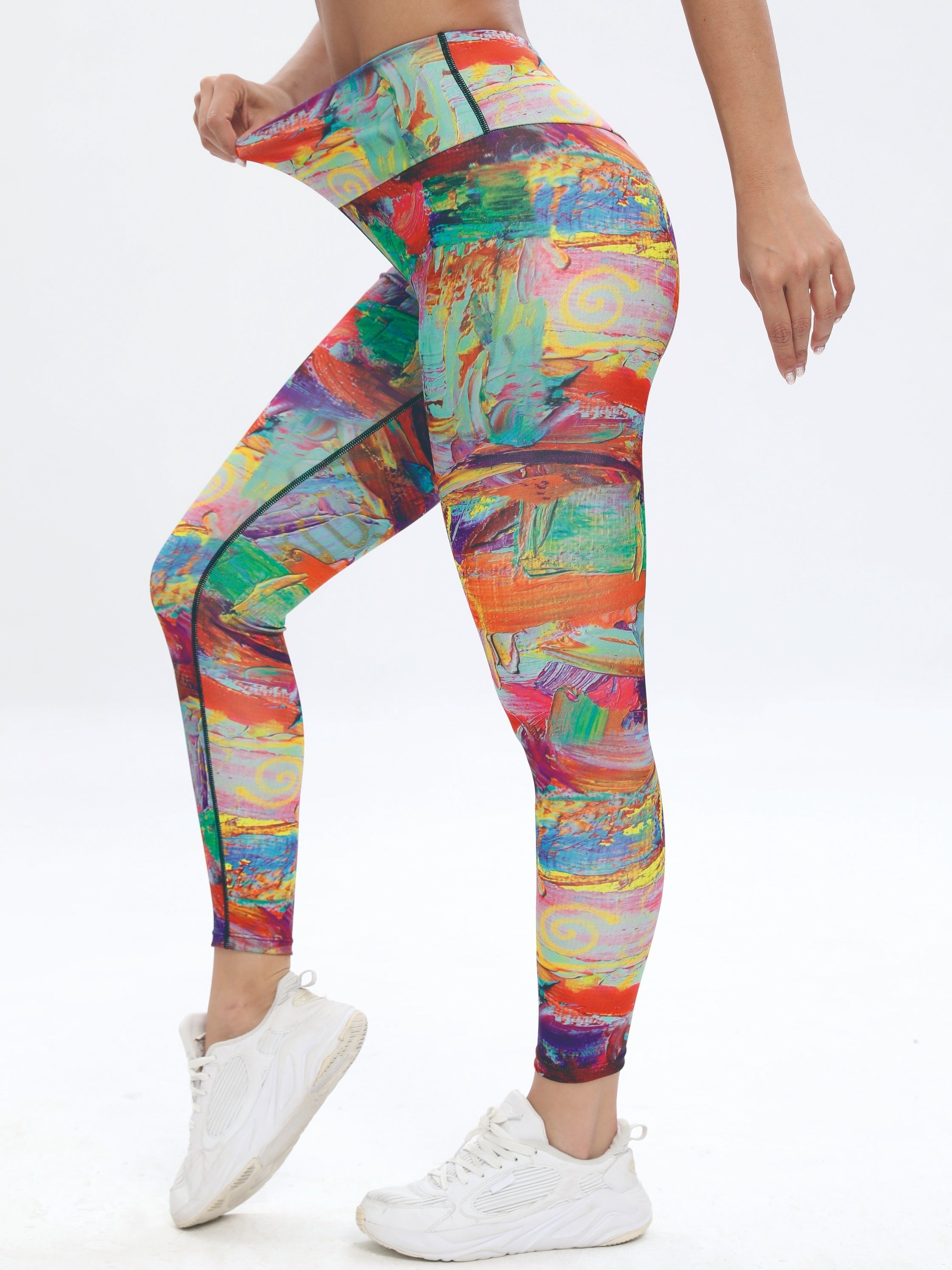 Print Casual Yoga Pants High Waist Stretchy Slimming Yoga Leggings