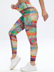 Print Casual Yoga Pants High Waist Stretchy Slimming Yoga Leggings
