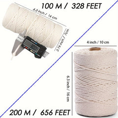 Natural Cotton Cord 3mm X 656 Feet