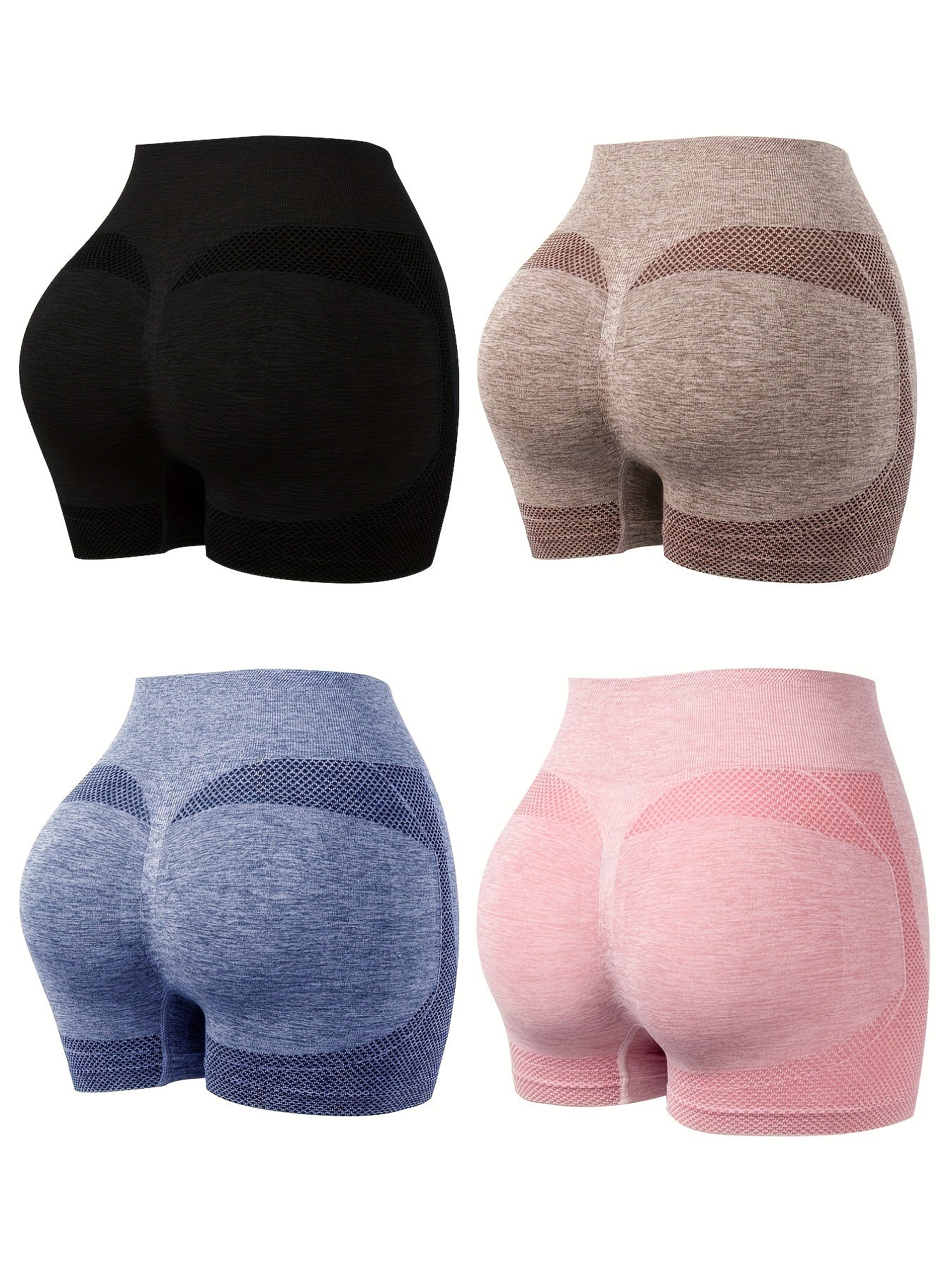 4pcs Elastic Sports Lounge Shorts Fitness Womens Loungewear
