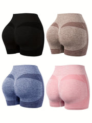4pcs Elastic Sports Lounge Shorts Fitness Womens Loungewear