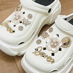 Women's Platform Clogs With Charms Outdoor Beach Garden Shoes