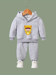 Cartoon Boy Print 2pcs Girls Outfits For Sports Spring Fall Outdoor Gift