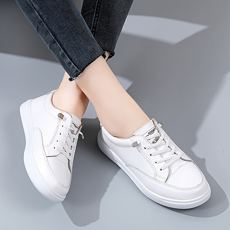 Women's Plaid Soft Sole Round Toe Board Shoes Lace up Casual Flat Walking Shoes