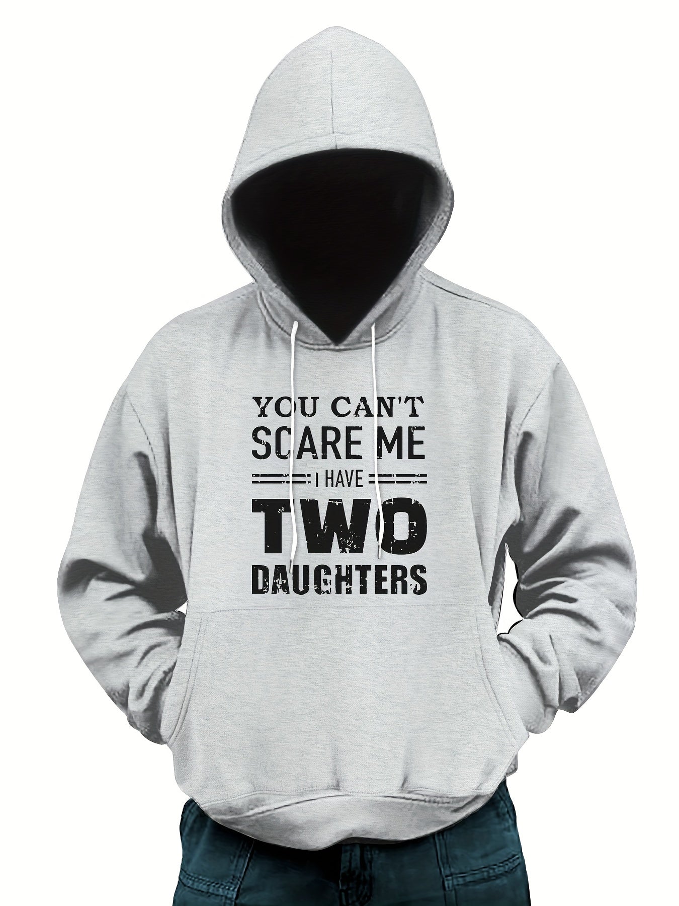 Funny Two Daughter Letter Print Hoodies For Men Graphic Sweatshirt