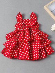 Girls Polka Dot Sleeveless Tutu Dress