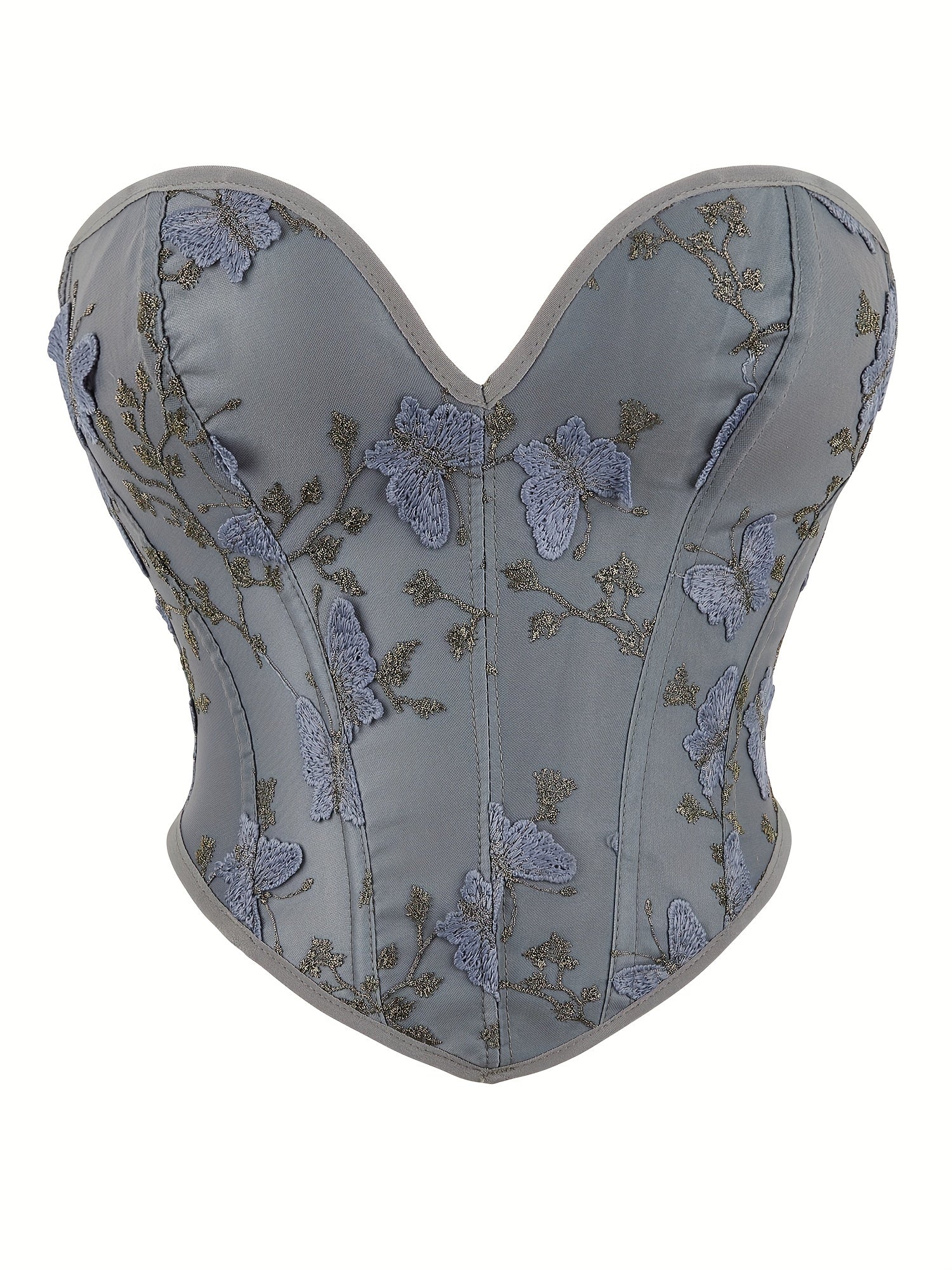 Butterfly Embroidery Corset Body Shaper Women's Lingerie