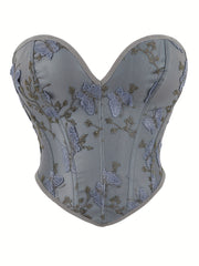 Butterfly Embroidery Corset Body Shaper Women's Lingerie
