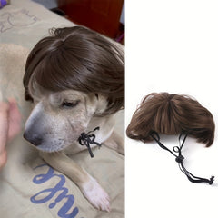 Pet Wigs Cosplay Props Dog Cat Cross Dressing Hair Set