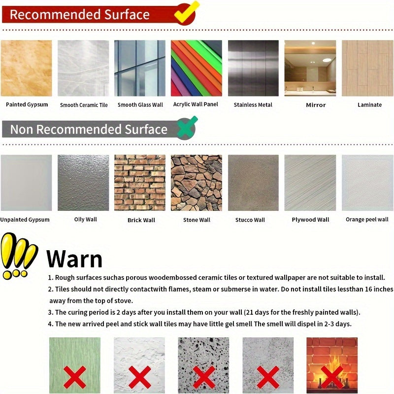 10pcs Gray Marble Cement Slate Floor Tiles Peel And Stick Vinyl Floor Sticker