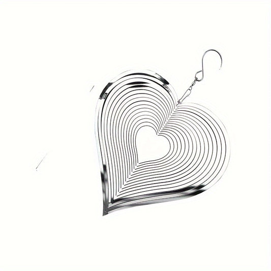 Metal Wind Spinner for Outdoor Garden Art - Silvery H