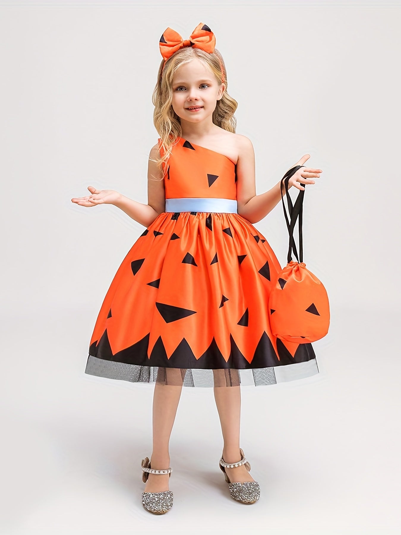 Girls Halloween Princess Dress & Bag Set Costume Dress