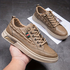 Men's Crocodile Pattern Skate Shoes Non Slip Sneakers