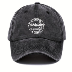 Vintage Distressed Baseball Cap with Fun Print