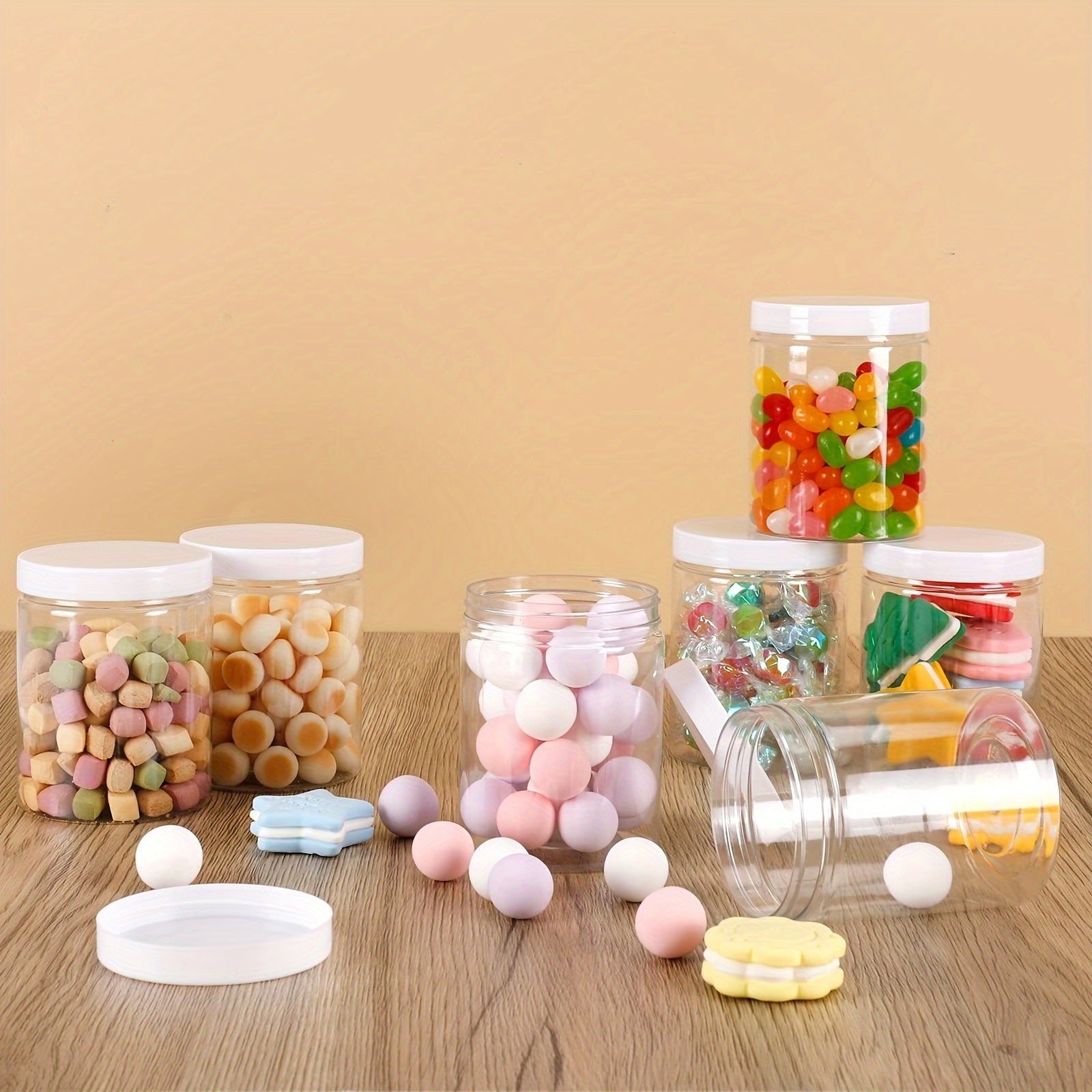 24 Pcs 8oz Slime Containers With Lids Plastic Jars Containers For Slime