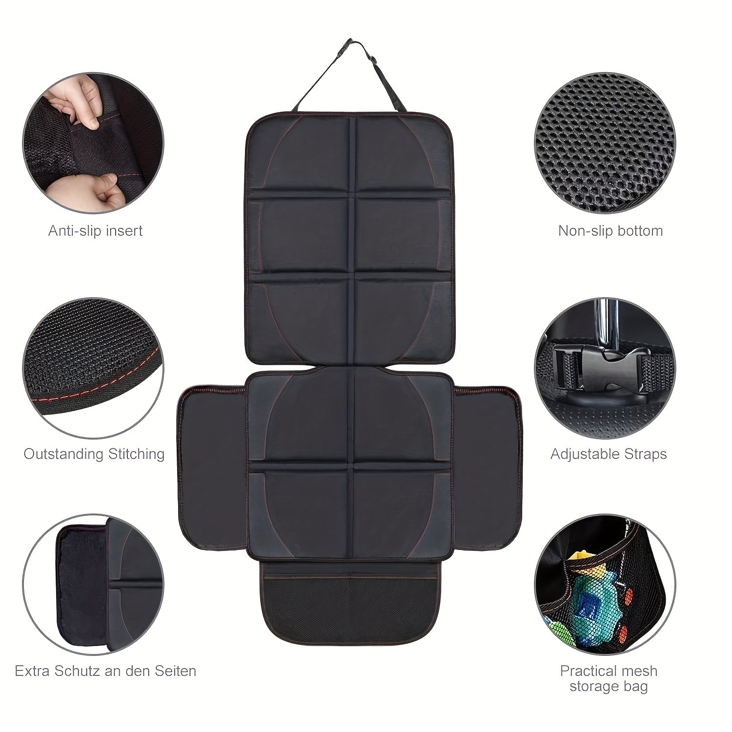 Waterproof Child Car Seat Protector, Easy to Clean, Secure Fit