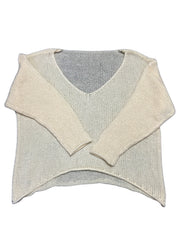 Casual Sweater Women's Solid V Neck Jumper