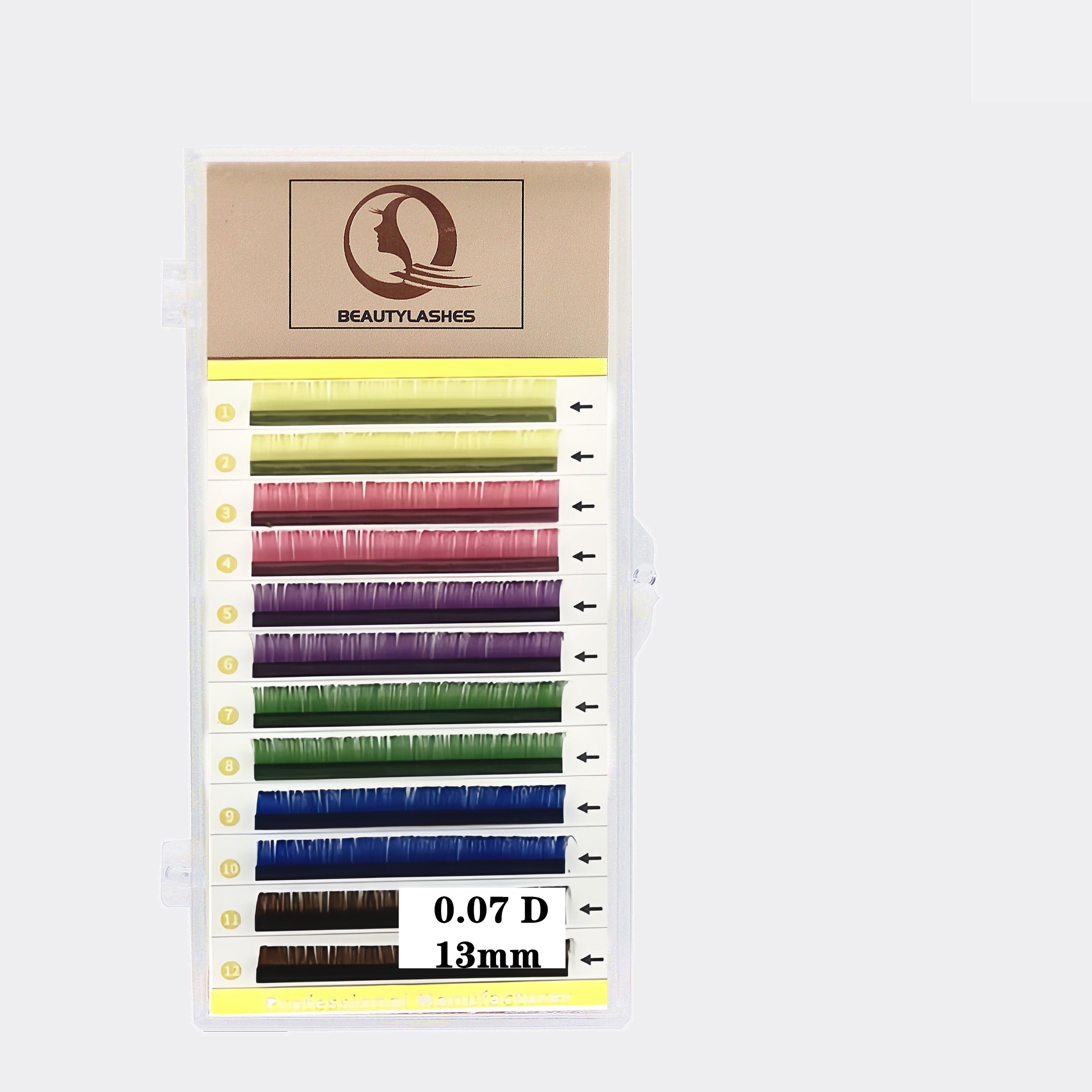 Colorful Lashes 0.07mm Eyelash Extension 8-15mm Mix Soft False Eyelashes