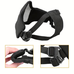 Tactical Outdoor Mask Half Wire Face Mask Steel Mesh Comfortable Adjustable