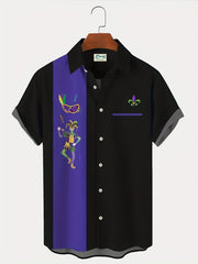 Clown Print Men's Short Sleeve Shirt