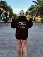 Witch Museum Print Hoodie Casual Sweatshirt