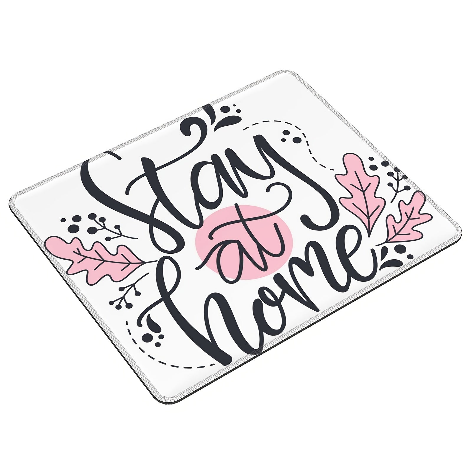 Stay At Home Font Pattern Mouse Pad 20x24cm