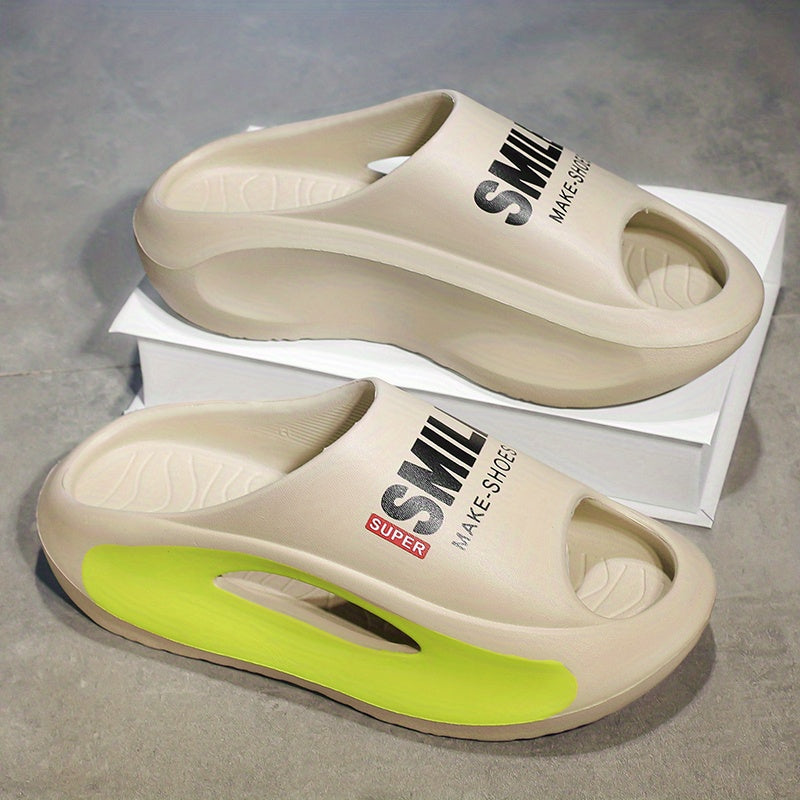 Men's Non Slip Platform Slides Soft Sole Cloud Slides Indoor Outdoor