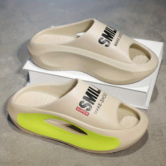 Men's Non Slip Platform Slides Soft Sole Cloud Slides Indoor Outdoor