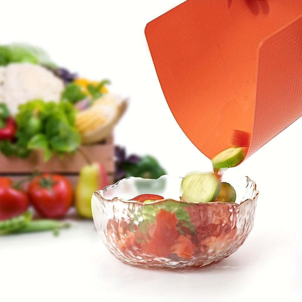 4pcs Flexible Cutting Boards for Kitchen, BPA Plastic Chopping Mat