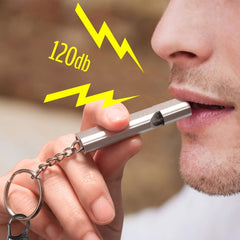 3 Piece Set Metal Double Frequency Survival Whistle