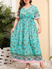 Jacobean Print Maxi Dress