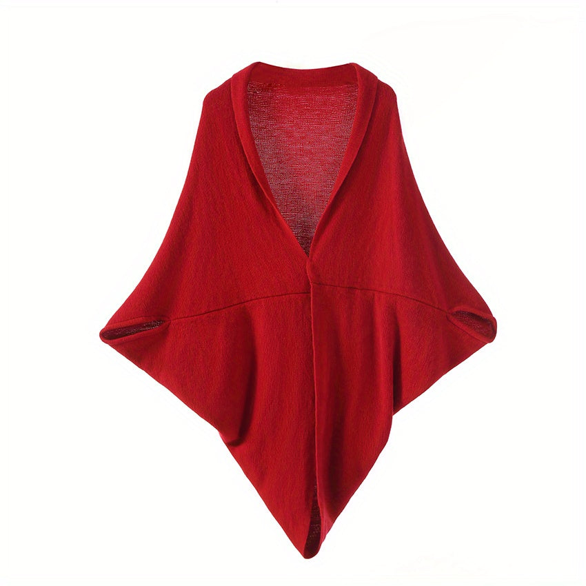 Cashmere Scarf Boho Solid Cloak Winter Vintage Cardigan