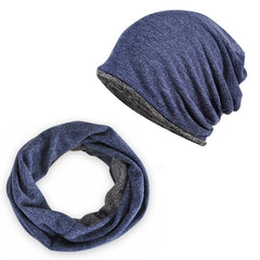 Slouch Sports Knitted Beanie Cap Headscarf 2 In 1 Winter Hat