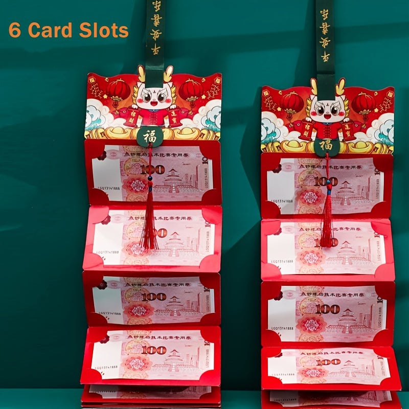 3D Folding Red Envelopes Dragon Design for Loved Ones