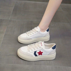 Women's Star Pattern Skate Shoes Thick Bottom Sport Shoes