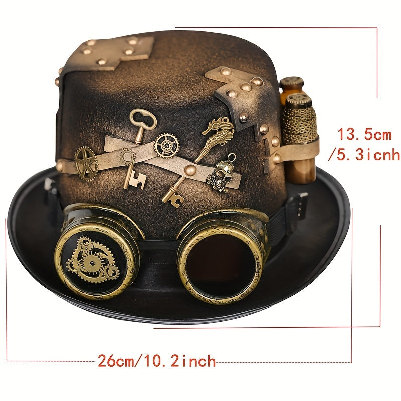 Steam Punk Hat For Kids Glasses Detachable Gothic Role Cosp