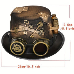 Steam Punk Hat For Kids Glasses Detachable Gothic Role Cosp