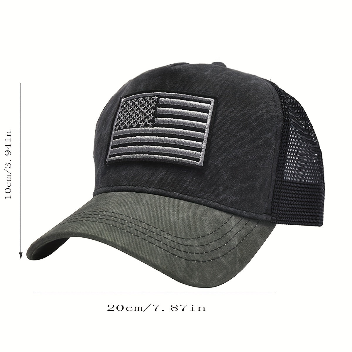 Mens Casual Embroidered Peaked Cap Cotton Sun Protection Hat