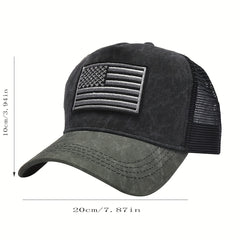 Mens Casual Embroidered Peaked Cap Cotton Sun Protection Hat