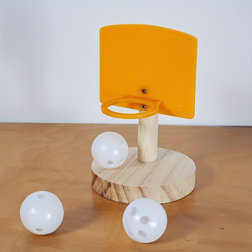 Parrot Mini Basketball Toy Set Educational Training Stand Perch