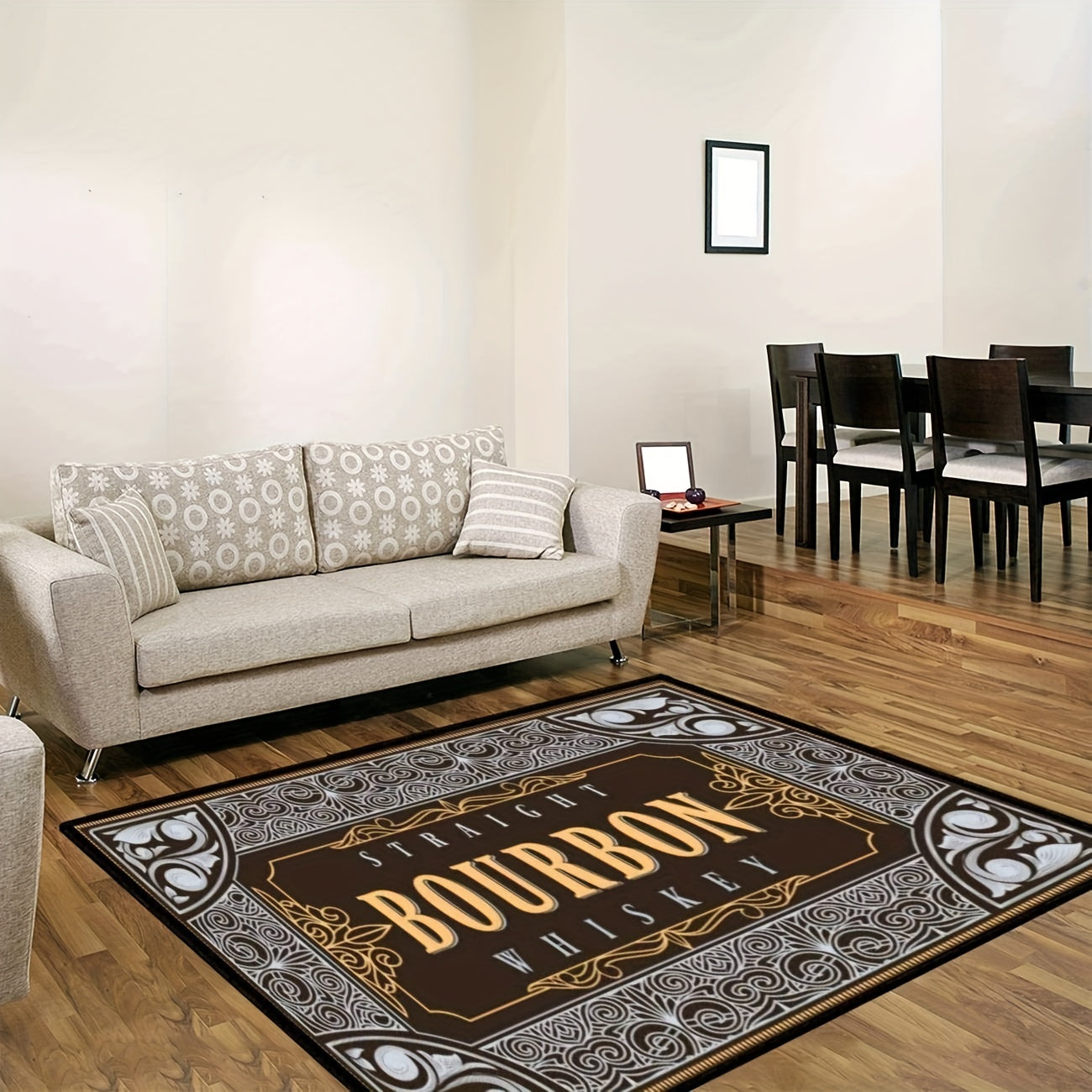 Boho Printed Floor Mat Soft Flannel Rug for Living Room Bedroom