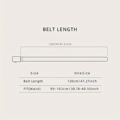 Men's Automatic Buckle Belt PU Leather Litchi Pattern Belt
