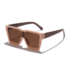 Stylish Square Oversize Frame Sunglasses One Piece Lens Vintage Ladies